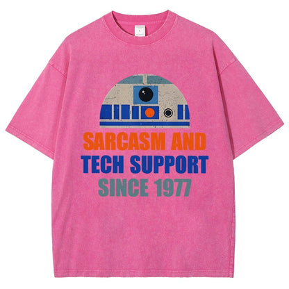 Providing Sarcasm and Tech Support Since 1977 Vintage Distressed T-shirt