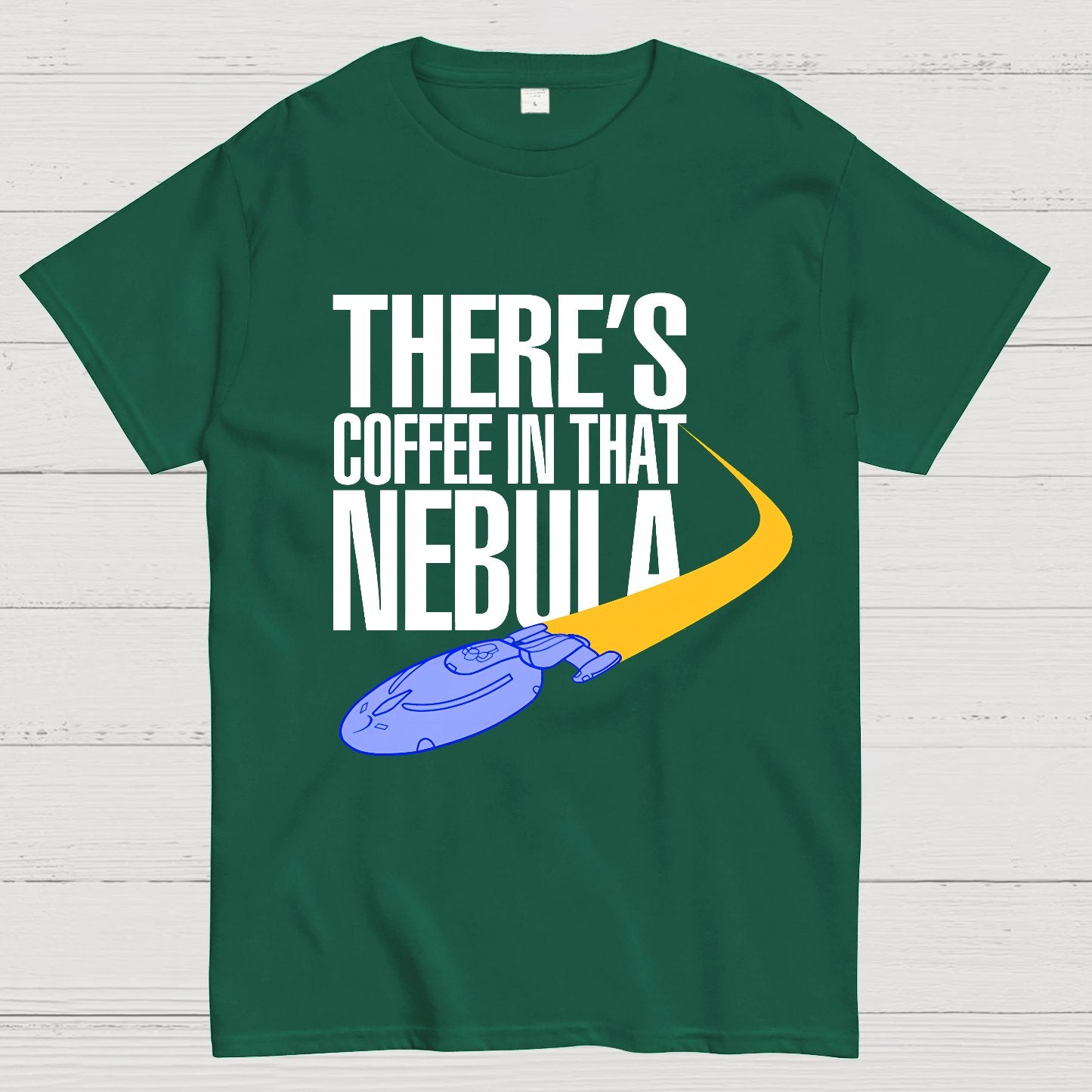 Coffee In That Nebula By Kwamster Geek T-Shirt