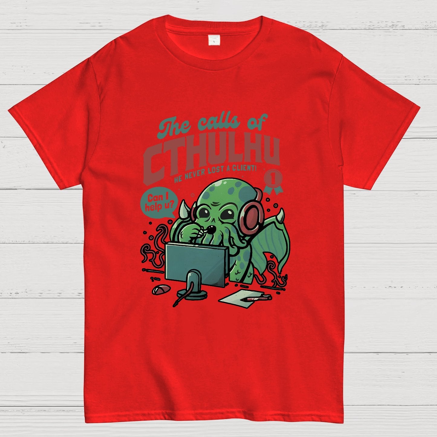 Cthulhu Customer Service Geek T-Shirt