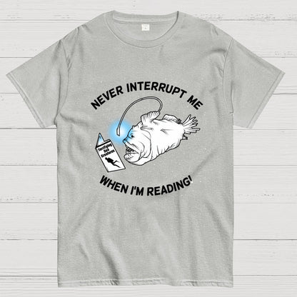 Angler Fish Reading Geek T-Shirt