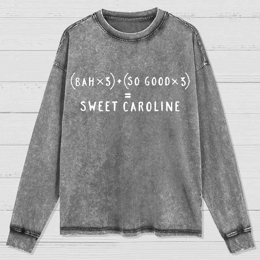 Sweet Caroline Geek Washed Long Sleeve Tee