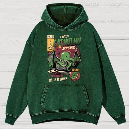 Cathulhu Round Vintage Distressed Hoodie