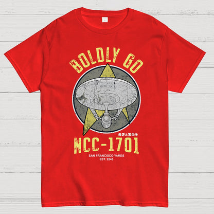 Boldly Go Vintage Adventurers Geek T-Shirt