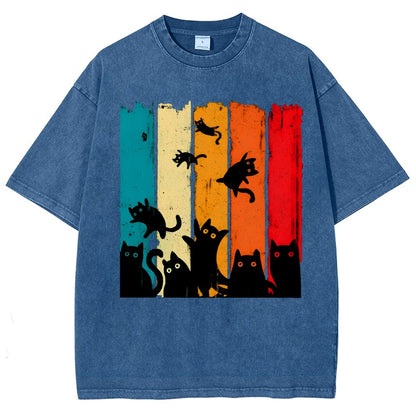 Retro Kitty Chaos Vintage Distressed T-shirt