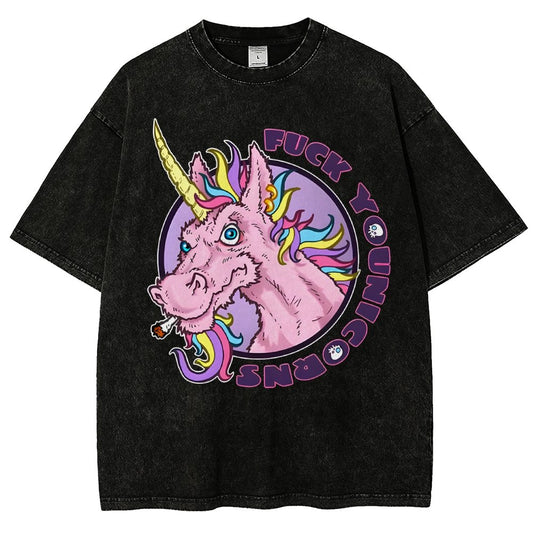 The FUCK YOUnicorns Vintage Distressed T-shirt