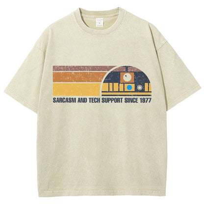 Providing Sarcasm and Tech Support Since 1977 Vintage Distressed T-shirt