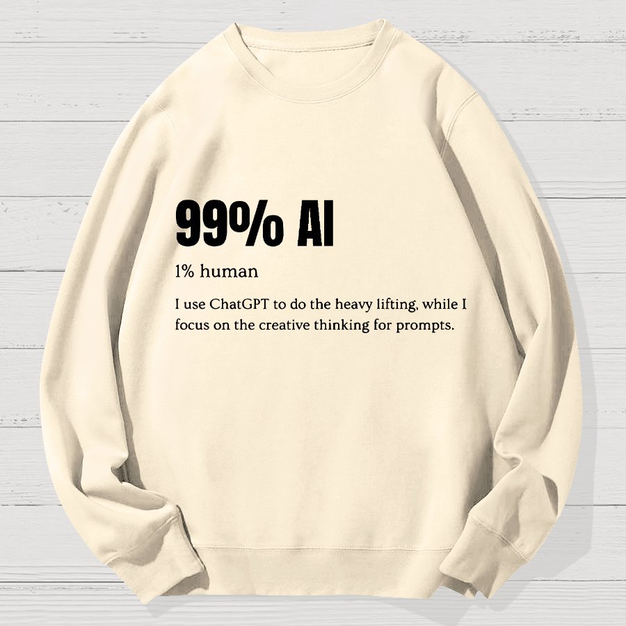 99% Artificial Intelligence Geek Cotton Sweatshirt