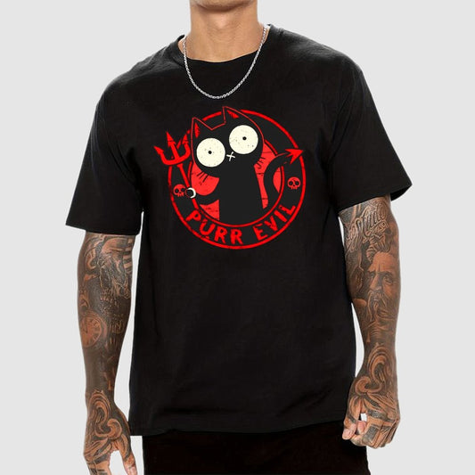 Purr Evil Cat Geek T-Shirt