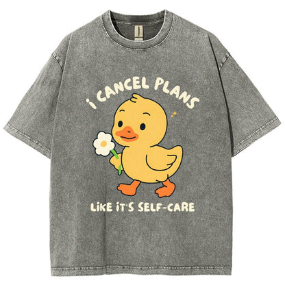I Cancel Plans Vintage Distressed T-shirt
