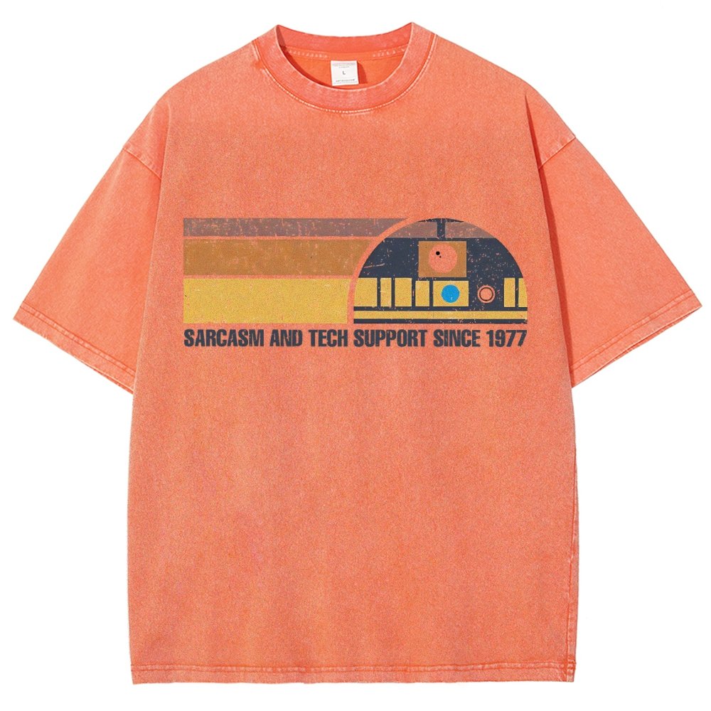 Providing Sarcasm and Tech Support Since 1977 Vintage Distressed T-shirt