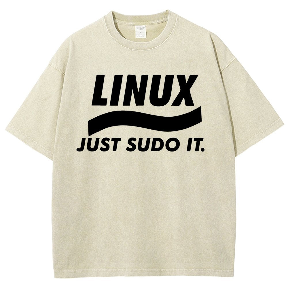 Linux Just Sudo It Vintage Distressed T-shirt