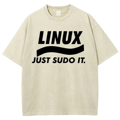 Linux Just Sudo It Vintage Distressed T-shirt