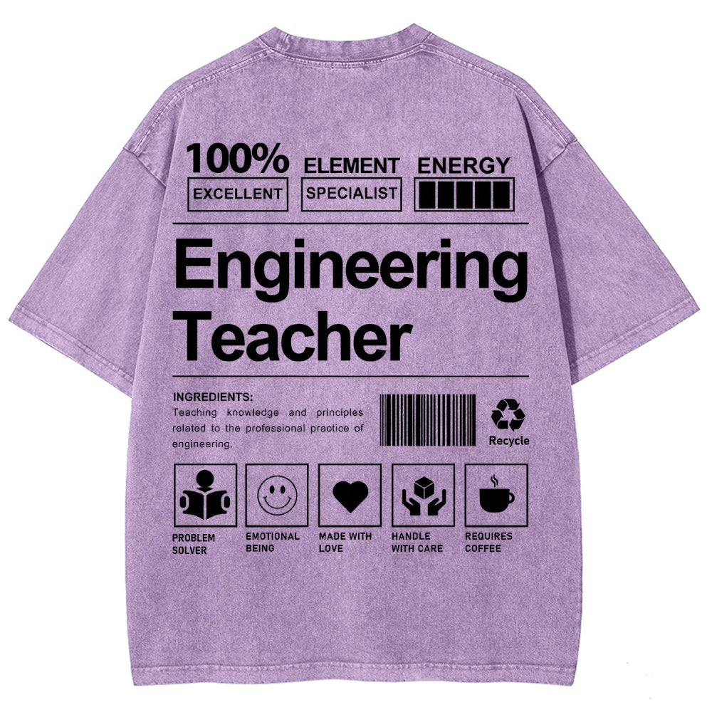 Engineering Teacher Unisex Washed T-Shirt