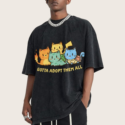 Gotta Collect Them All Vintage Distressed T-shirt