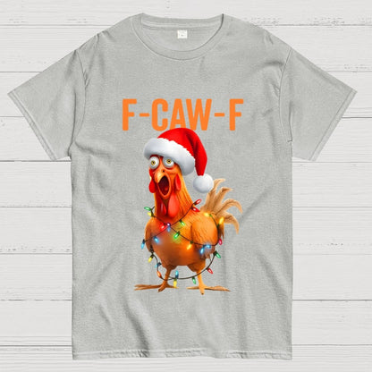 Christmas F-CAW-F Funny Chicken Geek T-Shirt