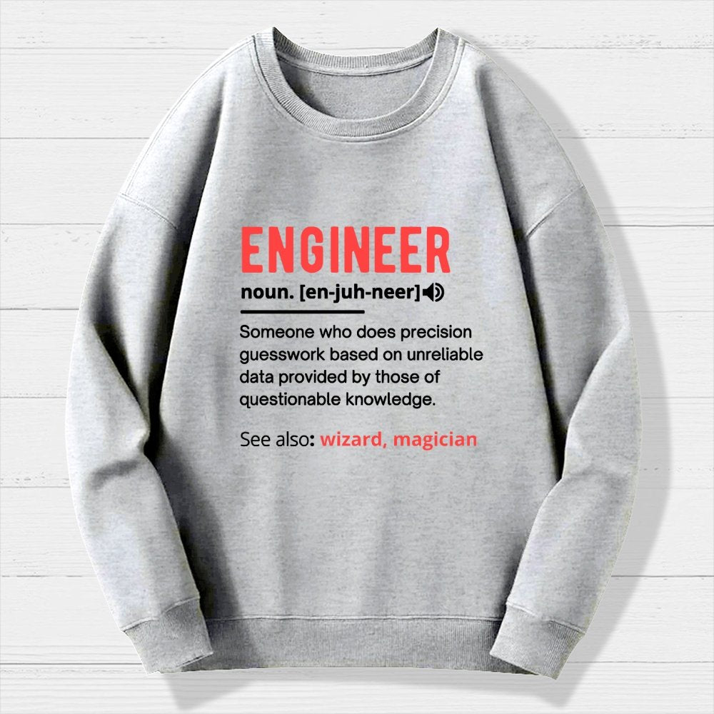 Engineer Definition Geek Cotton Sweatshirt