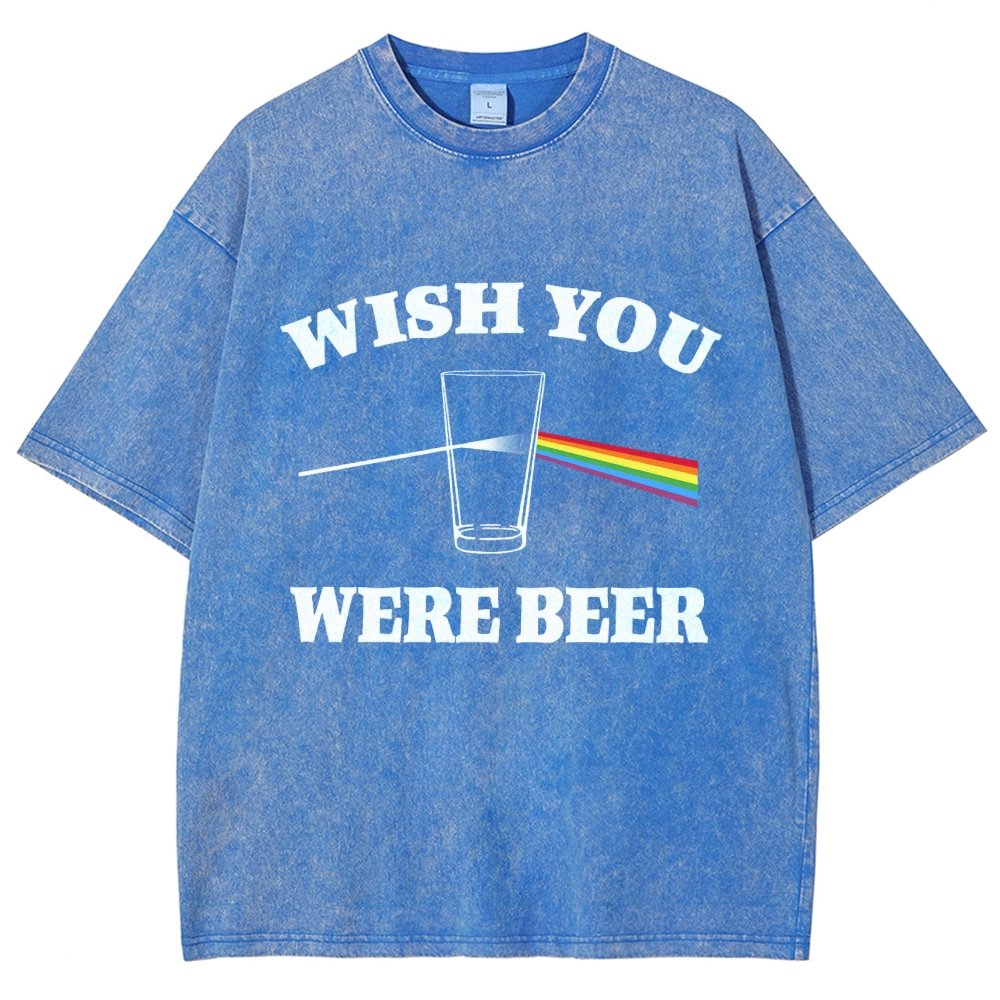 Wish You Were Beer Vintage Distressed T-shirt