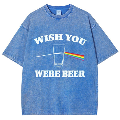 Wish You Were Beer Vintage Distressed T-shirt