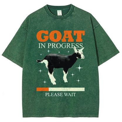 Goat In Progress Vintage Distressed T-shirt