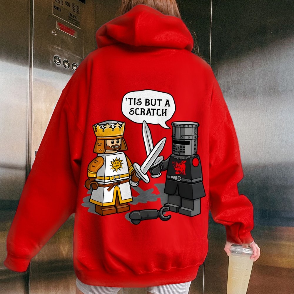 King Vs Knight Printed Back Unisex Cotton Hoodie
