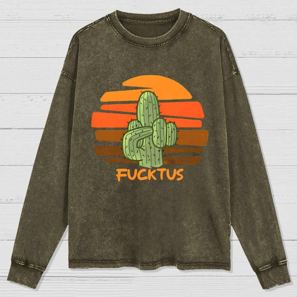 Fucktus Washed Long Sleeve Tee