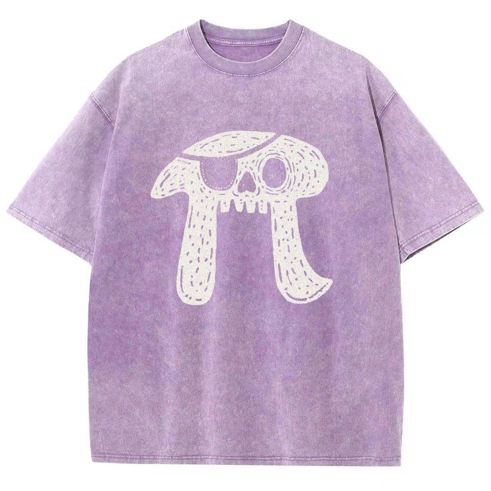 Pi-rate Skull Vintage Distressed T-shirt