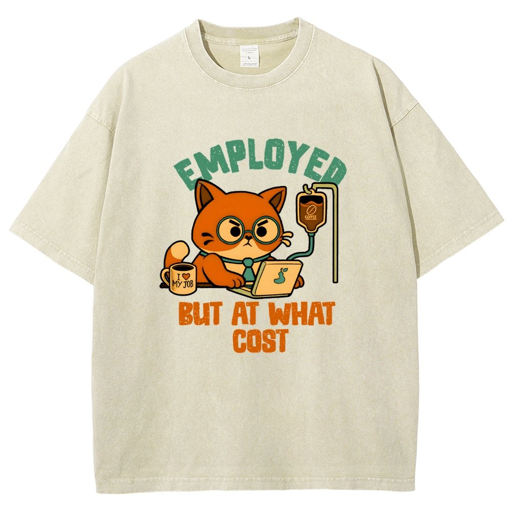 Employed But At What Cost Vintage Distressed T-shirt
