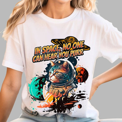 In Space No One Can Hear You Purr Geek T-Shirt
