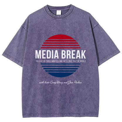 Media Break Vintage Distressed T-shirt