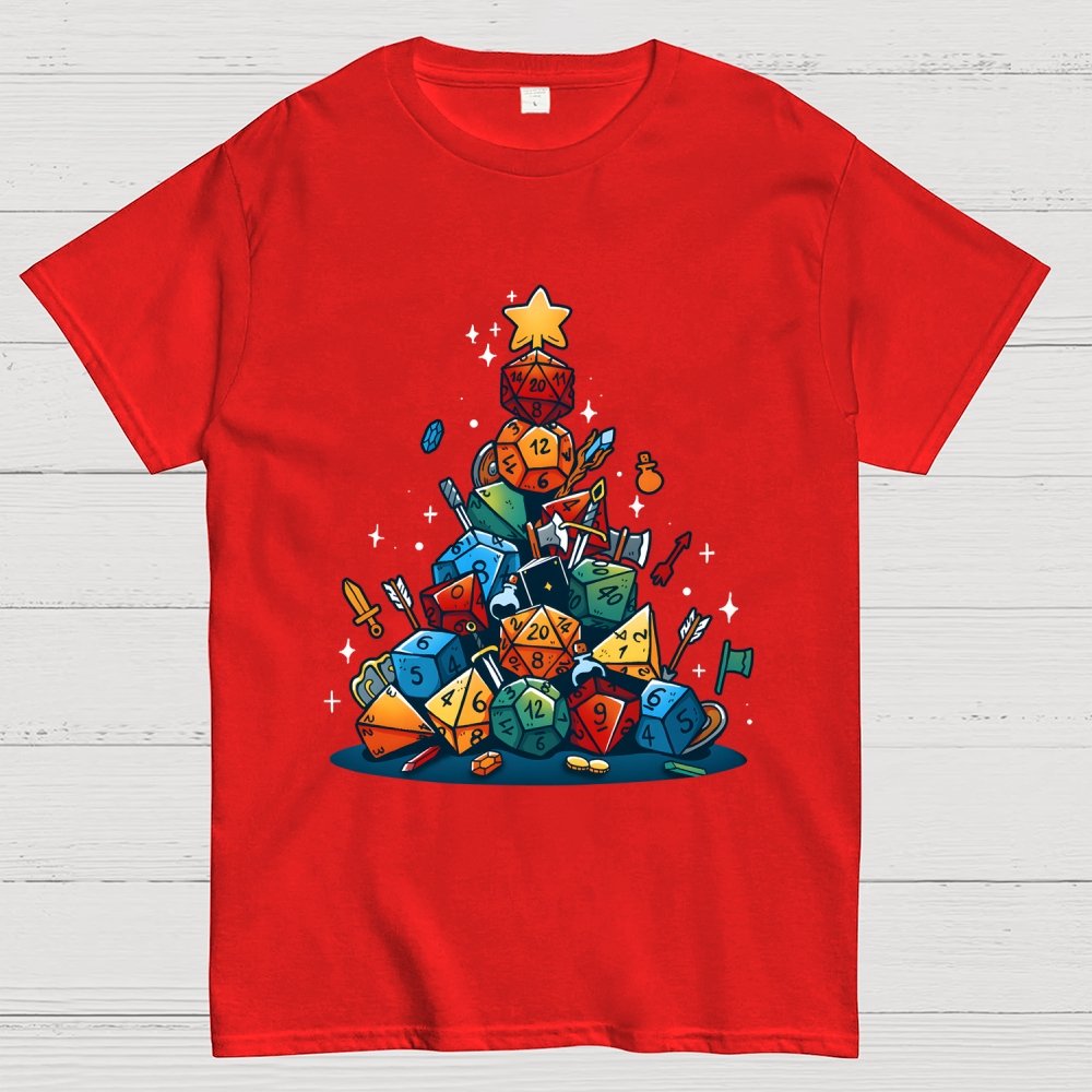 Christmas Dice Tree Geek T-Shirt