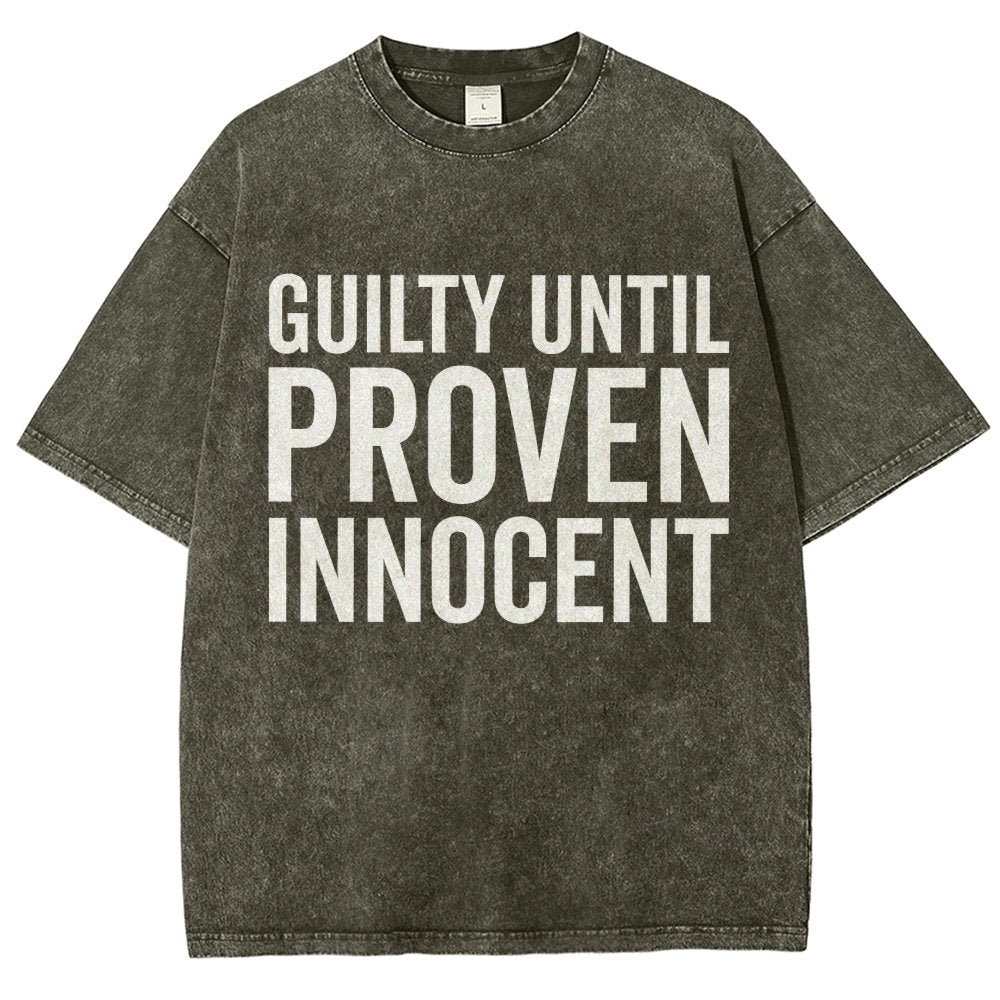 Guilty Until Proven Innocent Vintage Distressed T-shirt