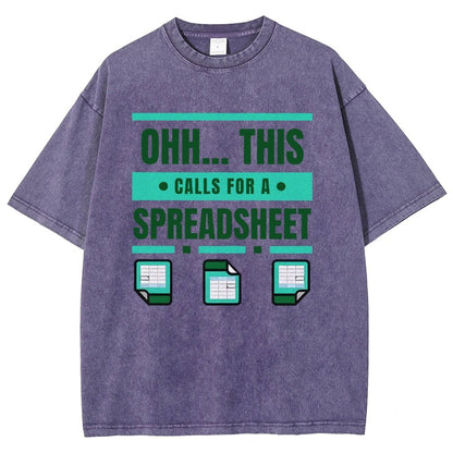 This Calls For A Spreadsheet Office Software Vintage Distressed T-shirt