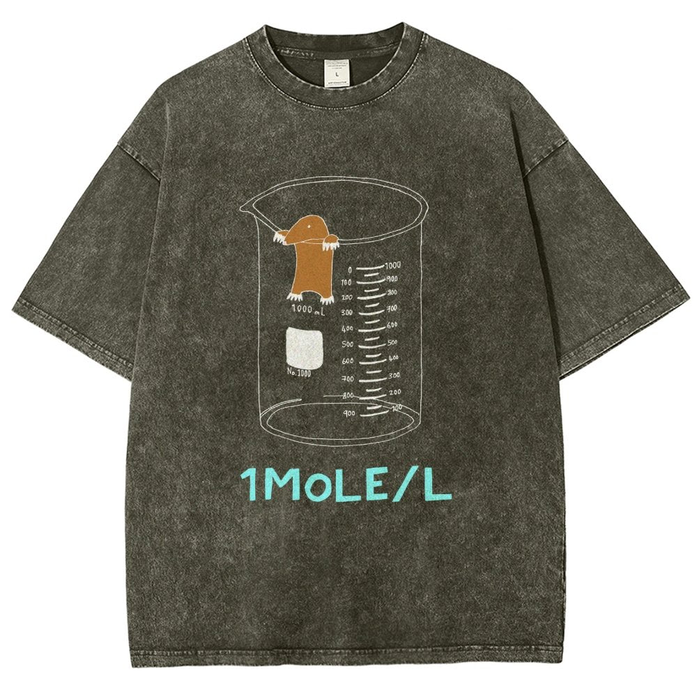 Ute One Mole Per Liter Chemistry Avogadros Day Vintage Distressed T-shirt
