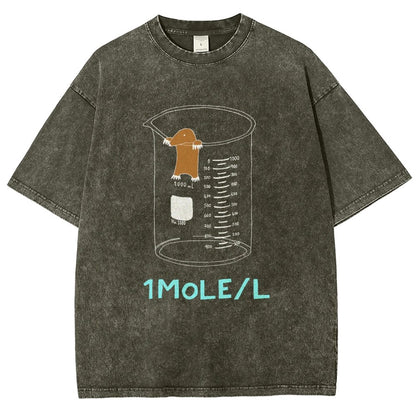 Ute One Mole Per Liter Chemistry Avogadros Day Vintage Distressed T-shirt