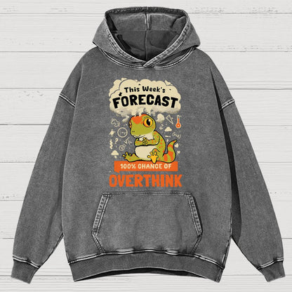 100% Chance Of Overthinking Vintage Distressed Hoodie