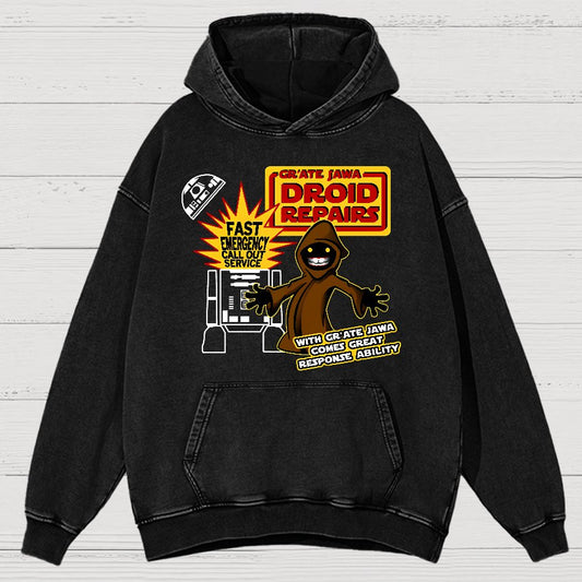 Robot Maintenance Vintage Distressed Hoodie