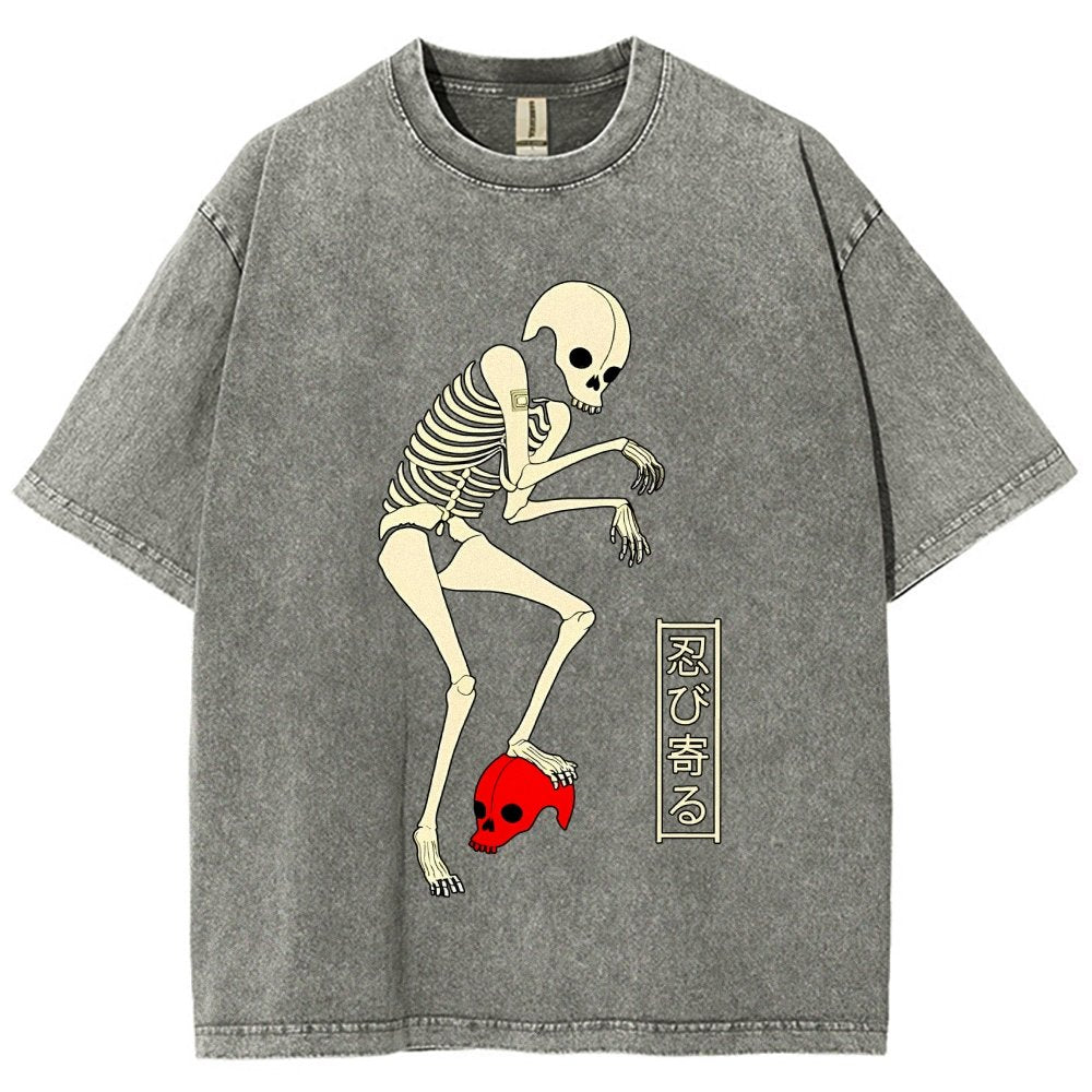 Creep Skull Vintage Distressed T-shirt