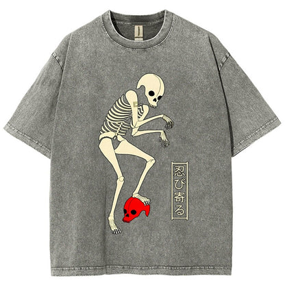 Creep Skull Vintage Distressed T-shirt