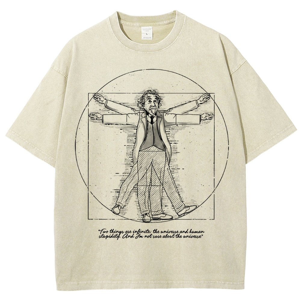 Vitruvian Genius Vintage Distressed T-shirt
