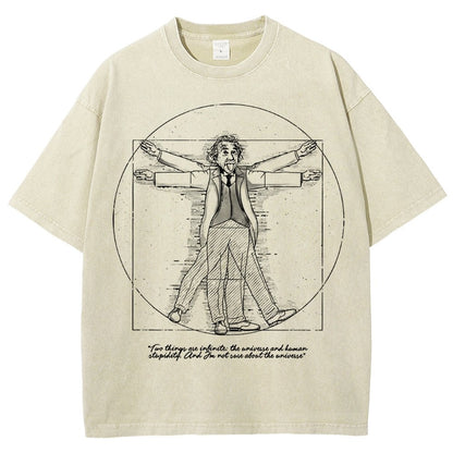 Vitruvian Genius Vintage Distressed T-shirt