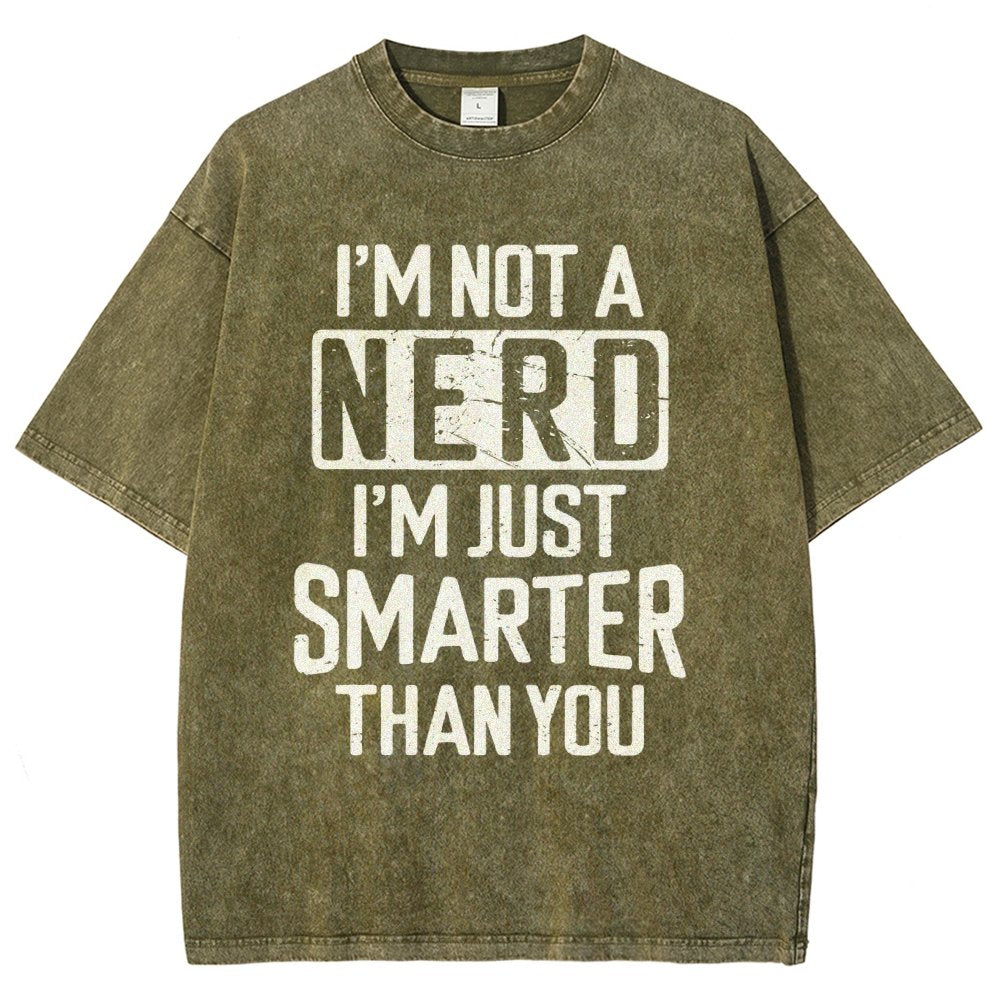 Funny Nerd T-shirt Smart person Vintage Distressed T-shirt