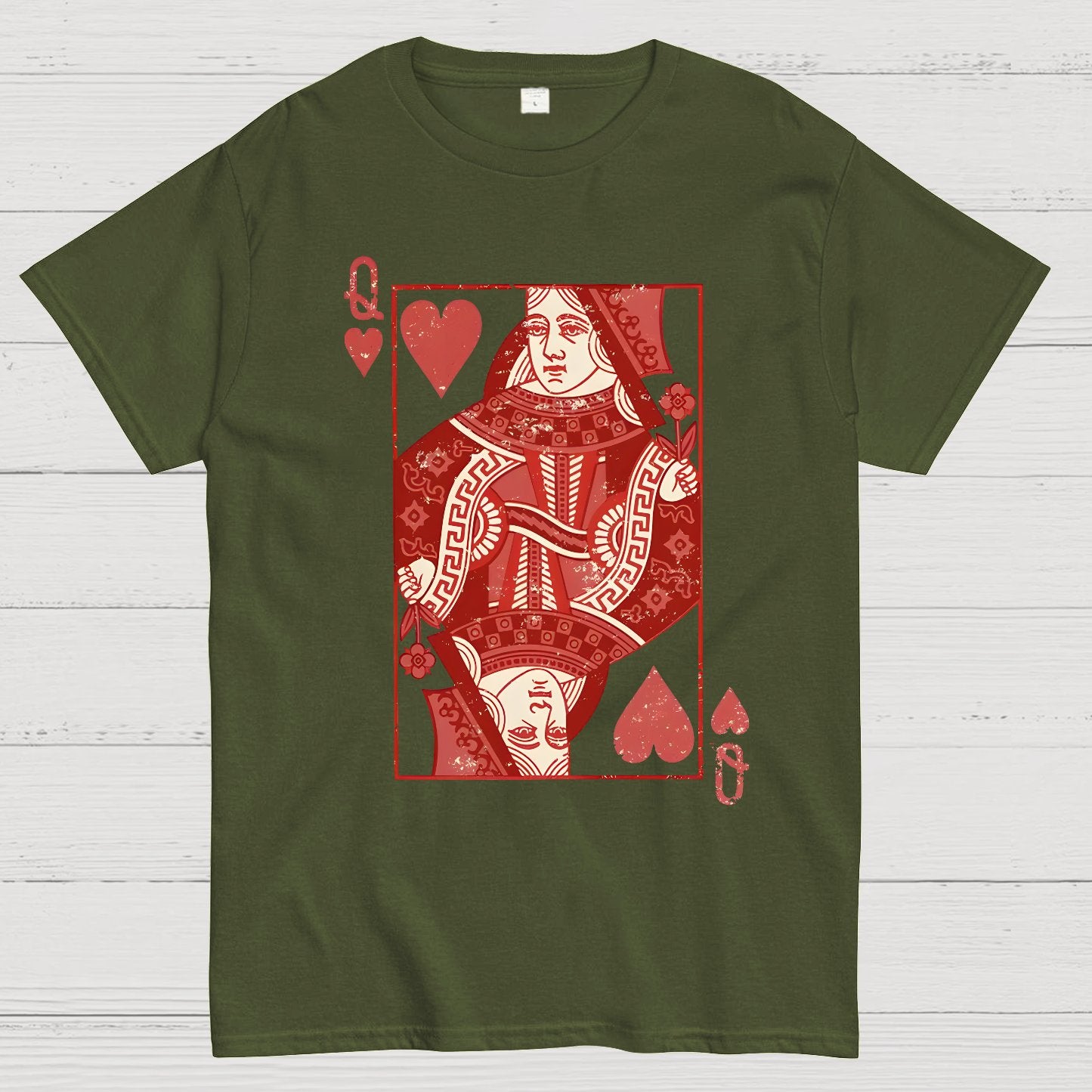 Queen of Hearts Valentine Shirt Matching Couple Gift Geek T-Shirt