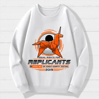 Equal Rights for Synthetic Beings Geek Cotton Sweatshirt