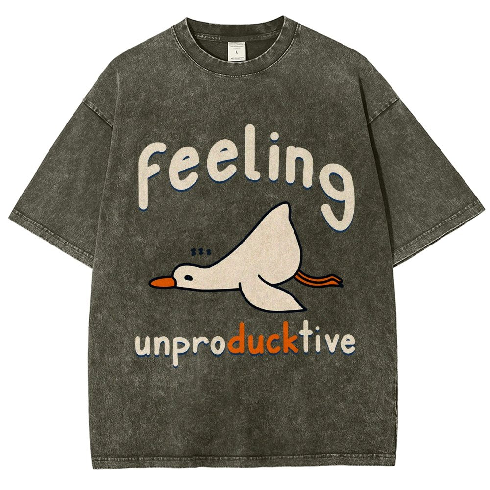 Feeling Unproducktive Vintage Distressed T-shirt