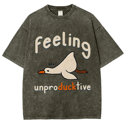 Feeling Unproducktive Vintage Distressed T-shirt