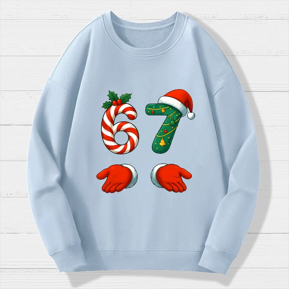 67 Christmas Geek Cotton Sweatshirt