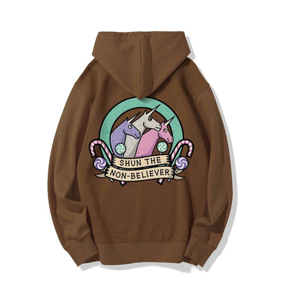 Shun The Non-Believer Printed Back Unisex Cotton Hoodie