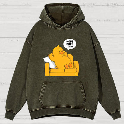 Nope Not Today Duck Vintage Distressed Hoodie