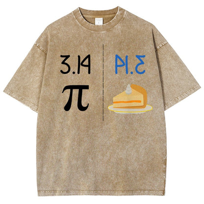 Funny PI Mirror Image Of 3.14 Is PIE Vintage Distressed T-shirt