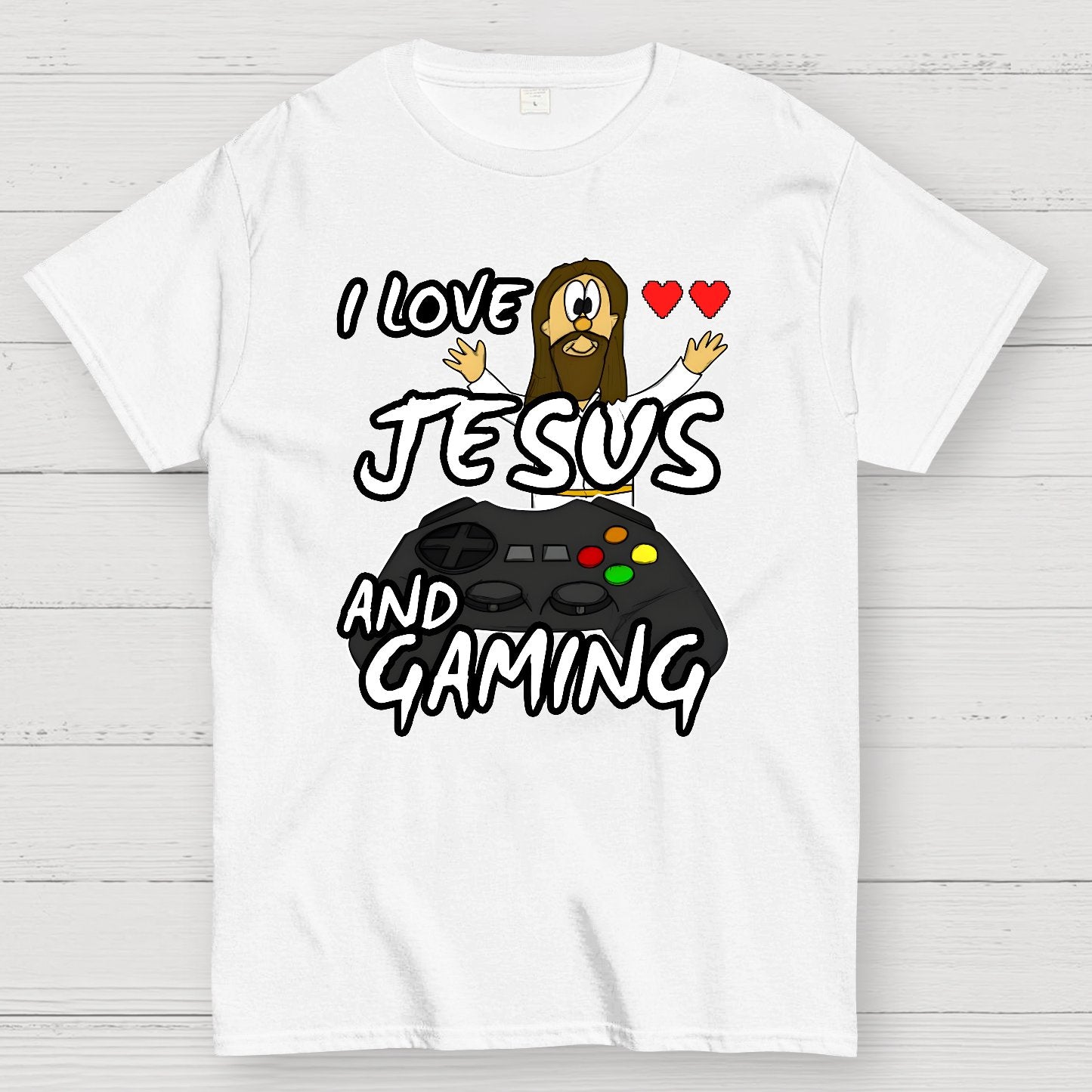 I Love Jesus And Gaming Geek T-Shirt